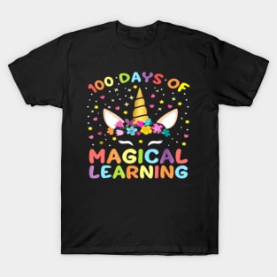 Unicorn 100 Days of School 100th Girls Magical T-Shirt